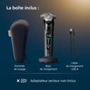 Philips Rasoir i9000, Rasoir électrique sec et humide, Noir encre, Avec technologie Skin IQ, Système Triple Lift & Cut, Lame Dual SteelPrecision rotative à 360°, Modèle X9000/10 - 7