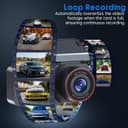 Dash Cam Front and Rear, 2.5K /1080P QHD Dual Dash Camera for Cars, Super Night Vision Dashcam, Loop Recording, 3.39” IPS, 64GB Card Included, 160° Wide Angle, Parking Mode - Black Pro - 5