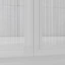 MARWELL Moon Folding Bath Screen - 3-Piece, White Aluminium Frame, Plastic, 120 x 130 x 5 cm - Shower Enclosure for Bathtub - 3