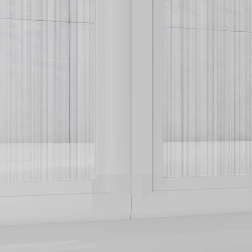 MARWELL Moon Folding Bath Screen - 3-Piece, White Aluminium Frame, Plastic, 120 x 130 x 5 cm - Shower Enclosure for Bathtub - 3