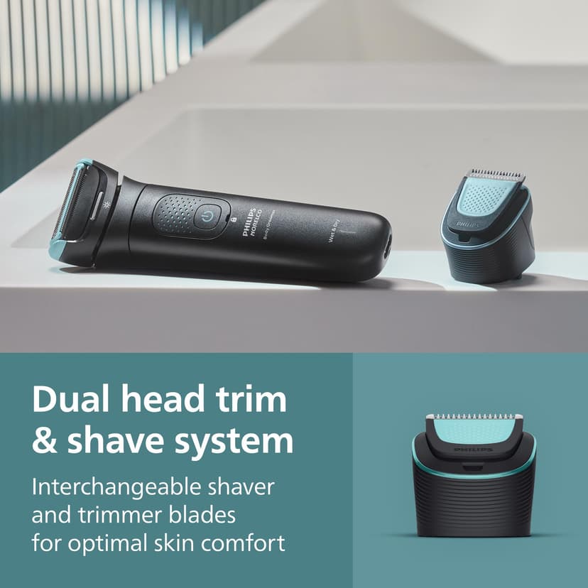 Philips Norelco Body Groomer 7000 Series Men's Hair Trimmer with 2D Smooth Contour Flexible Head, Triple Protection Shaving System and Intimate Hair Trimmer, 100% Waterproof, BG7480/50 - 6