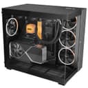 be quiet! Light Base 900 DX Black PC Case, Stunning Panoramic View, Show Case, Dual Chamber Design, Solid ARGB LED Strip, Inverted and Horizontal Usable, E-ATX Motherboard Compatible - 3