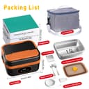 Gamexop Upgraded Cordless Electric Lunch Box, 1.5L Rechargeable Heated Lunch Box Battery Powered Stainless Steel Self-Heating Food Warmer Gift for Indoor Outdoor Work Office Camping Travel - 3