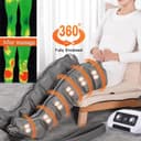 Masseur à compression d'air pour jambes pressothérapie, machine de pressothérapie pour la maison avec 6 cavités, bottes de pressothérapie jambes entières et ventre professionnel pour la circulation - 3