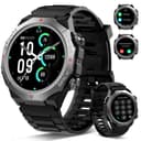 Ddidbi Militaire Montre Connectée Homme Femme avec Appel Bluetooth, 1.39" HD Smartwatch Motre Sport avec 110+ Modes Sportifs, Podometre Cardiofrequencemetre Sommeil, Etanche IP68 (Noir) - 1