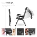 tectake® Set of 2 Folding Camping Chairs with Adjustable Backrest & Soft Head Cushion, Durable Camping Chair Set with Weather-Resistant Frame, Folding Chair Set for Travel, Garden, Patio - Anthracite - 3