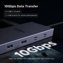 UGREEN Laptop Docking Station Triple Display (2x HDMI +DP), 12-in-1, 100W PD, 2×10Gbps USB-C, 2x USB-A, 170MB/s SD/TF, Ethernet, Audio, 4K@120Hz Max DisplayPort, 40cm Cable, Aluminum Dock for Dell, HP - 5