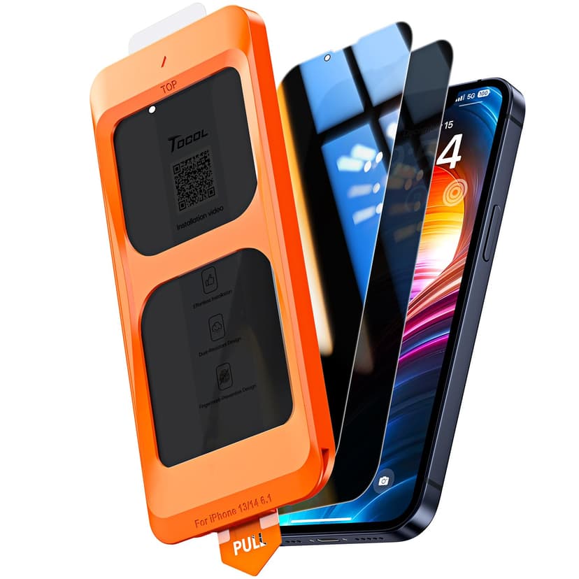 TOCOL Verre Trempé Anti Espion pour iPhone 13, Véritable … - 1