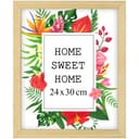 MG Design Cadre photo en bois 24 x 30 cm Naturel – plexiglas transparent, à suspendre vertical et horizontal – pour photos, posters et puzzles - 1