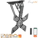 EasyLife Support TV Plafond Motorisé et pivotant, intégration Smart Home, Support VESA Jusqu’à 400x400 pour TV LCD/OLED, Moniteur, écran, Smartboard, 23–55 Pouces, 30 kg – Noir - 3