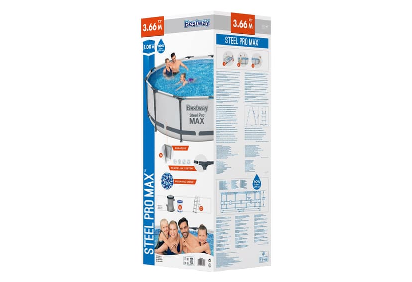Bestway Steel Pro Max Pool Set 12 x 39.5 Inches / 3.66 m x 1.00 m - 2