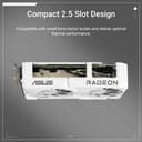 ASUS Dual Radeon RX 9060 XT 16GB GDDR6 White Edition (PCIe 5.0, 16gB GDDR6, HDMI 2.1b, DisplayPort 2.1a, 2.5-slot design, Axial-tech fan design, 0dB technology, and more) - 2