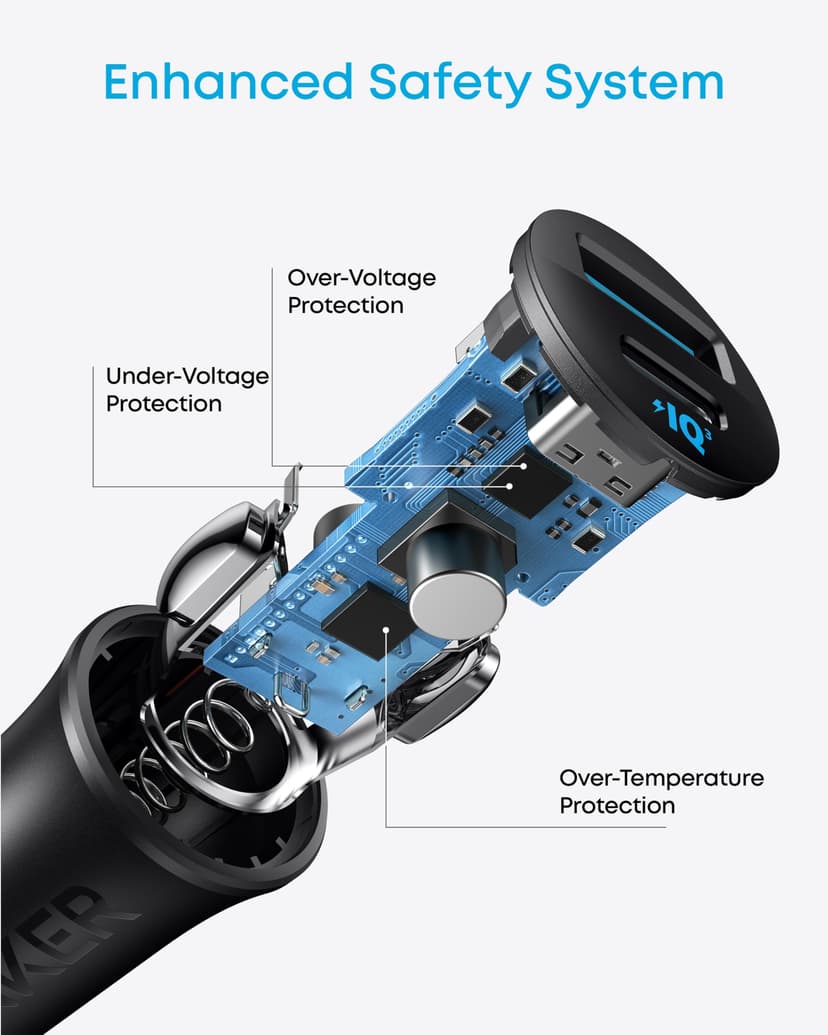 Anker Car Charger, 30W 2-Port USB C Car Adapter with PowerIQ 3.0, For iPhone 17/16/15/14/13 Series, Galaxy S23/S22/S21, iPad Pro, AirPods, and More - 6
