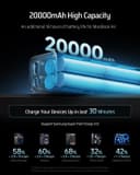 CUKTECH 15SE 65W Power Bank,20000mAh Fast Charging Portable Charger for Laptops and Phones with USB C Input&Output battery Pack for iPhone 15 14 Samsung S23 Ultra iPad Tablet Action Camera Steam etc - 3