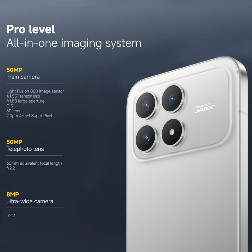 XIAOMI POCO F8 Pro 5G Smartphone 12GB+256GB, Snapdragon® 8 Elite, 6.59" 120Hz Ultra-clear Amoled Display, 6210mAH Battery, 50MP Triple Camera, Blue (2 Years Warranty+No In-box Charger) - 7