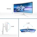 Philips Evnia 34M2C5501A - 34 inch WQHD Curved Gaming Monitor, 180 Hz, 1 ms, FreeSync Premium, Ambiglow (3440x1440, 2x HDMI 2.0, 1x DisplayPort 1.4, USB Hub) white - 5