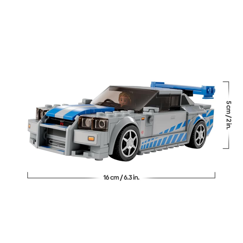 LEGO Speed Champions Nissan Skyline GT-R (R34) 2 Fast 2 Furious - Maquette de Voiture de Course à Construire avec Minifigurine Brian O'Conner - Idée Cadeau pour Garçons et Filles dès 9 Ans 76917 - 9