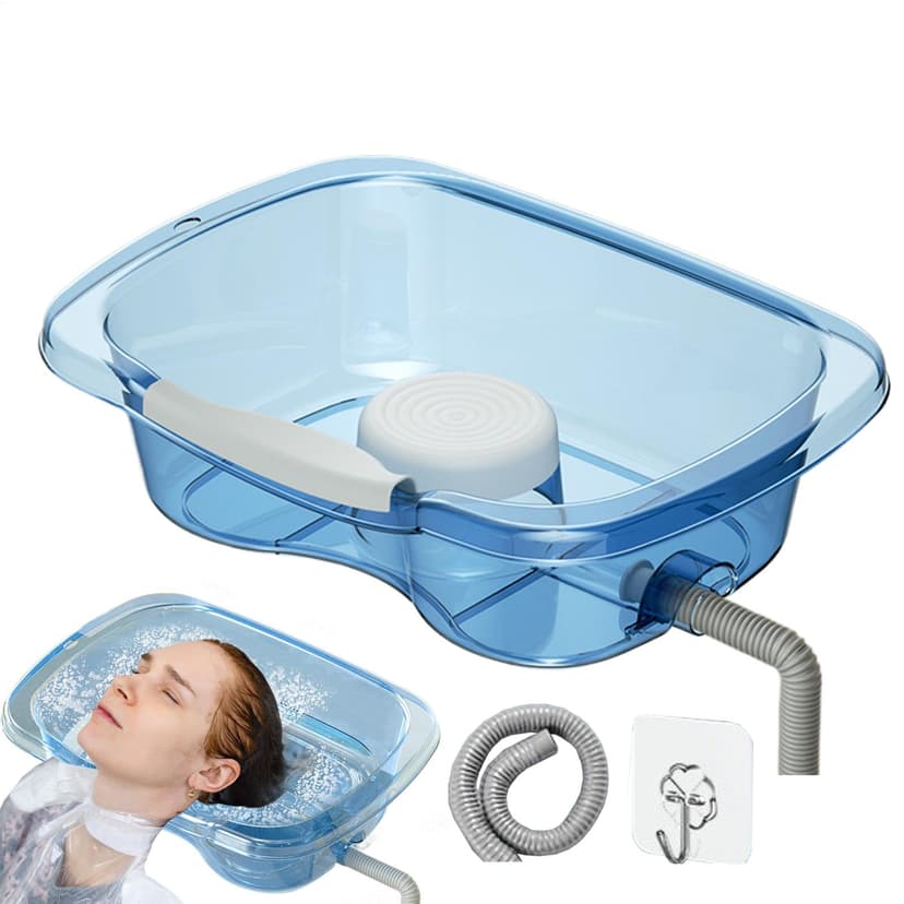 Bassin de shampooing, bassin de lavage des cheveux | Bol de shampooing d'hiver pour blessés | Bol de lavage des cheveux et bassin à la maison pour les personnes âgées et les patients handicapés au lit - 7