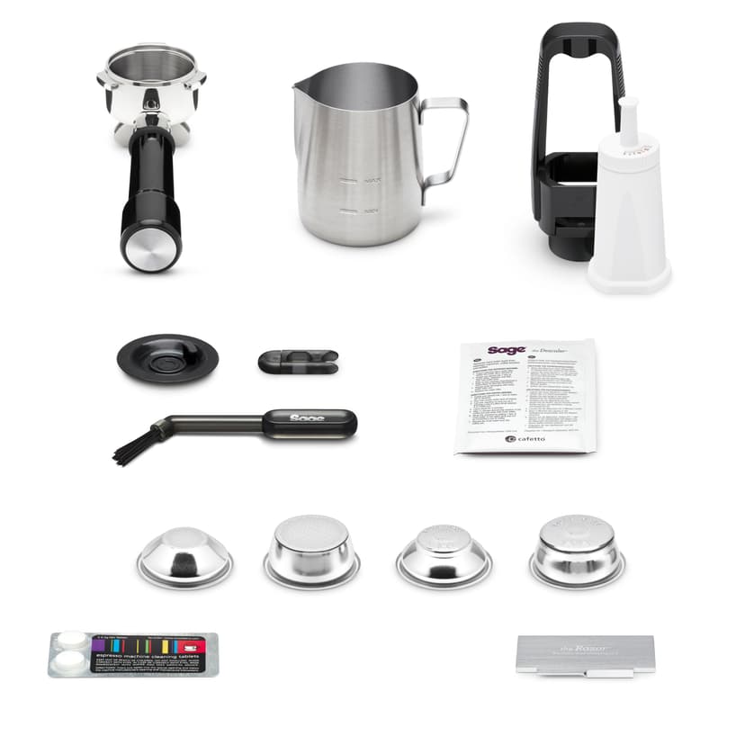 Sage - The Barista Touch Impress - Coffee Maker from Bean to Cup with Grinder, Milk Frother and Cold Brew Function - Almond Nougat - 8