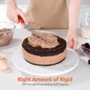 U-Taste Icing Spatula Set of 3: 18/0 Stainless Steel Cake Palette Knife, Angled Offset Spatula for Baking Cake Decorating Frosting, 15/20/25cm Metal Blade with 12cm PP Plastic Handle (Orange) - 2