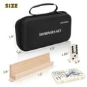 LOVITERRA Double 6 Dominos Set for Adults, Durable 28 Tiles Dominos with 4 Wooden Racks and Carrying Case,Classic Board Games,Portable Travel Game - 4