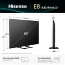 Hisense 65E8Q Mini LED Smart TV, Quantum Dot, 144Hz, Integrated Subwoofer, Dolby Vision IQ & Dolby Atmos, Full Array Local Dimming, Hi-View Engine Processor - 2