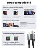 INIU Cavo USB Type-C, Cavo USB [2m] 3,1A QC 3,0 Tipo C Cavo Type C Rapida, Lega Intrecciato in Nylon Cavo USB Type C compatibili con iPhone 17 16 Pro Max, Samsung S25 24 Ultra, Xiaomi iPad ECC. - 5