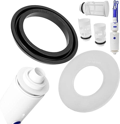 Basin and Lifting Bell Seal Set, 2 Pack, Replacement for Art. No. 240.282.00.1, 890.615, 816.418.00.1, 818.109, Compatible with GEBERIT cisterns, Flat Gasket for Flush Valve, Siphon Bell Sealing Ring