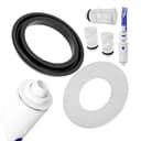 Basin and Lifting Bell Seal Set, 2 Pack, Replacement for Art. No. 240.282.00.1, 890.615, 816.418.00.1, 818.109, Compatible with GEBERIT cisterns, Flat Gasket for Flush Valve, Siphon Bell Sealing Ring - 1