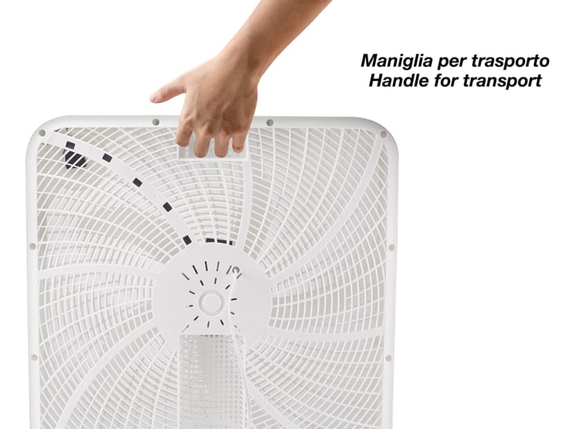 BEPER P206VEN550 Box Fan 20 Inch Square With 5 Blades for Floor or Table, Designed for Large Spaces - 6