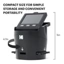 Kodak RODFS35 Digital Film Scanner - Converts 35mm, 126, 110, Super 8 & 8mm Slides & Negatives to JPEG - Includes 3.5-inch LCD & EasyLoad Inserts (Black) - 4