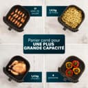 Princess Friteuse à Air Digitale 6,5 L avec Séparateur Amovible, 12 Programmes, Écran Tactile, Jusqu’à 60% d’Économie d’Énergie, Sans Huile, pour 1,5 kg Frites, Noire, 182061 - 6