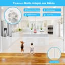 Extendable Baby Safety Gate, Safety Barrier for Children and Dogs, 0-500 cm Retractable Fences for Stairs and Hallways, Indoor and Outdoor - 6