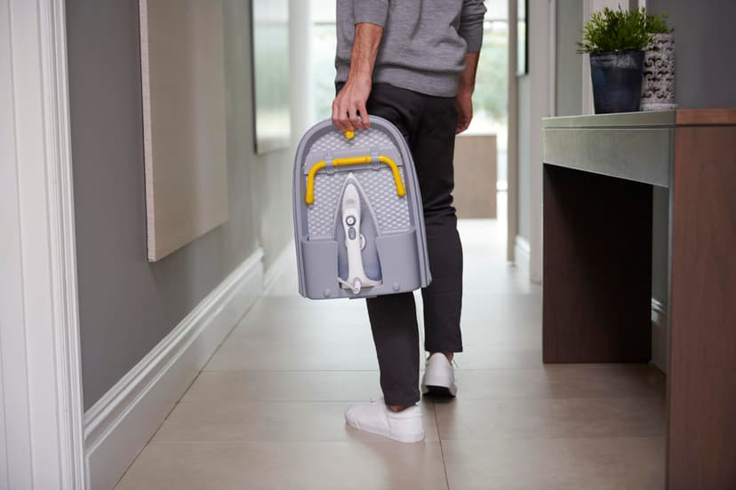 Joseph Joseph Pocket Folding Space-Saving, Compact table-top Ironing Board Regular, Grey/Yellow - 5