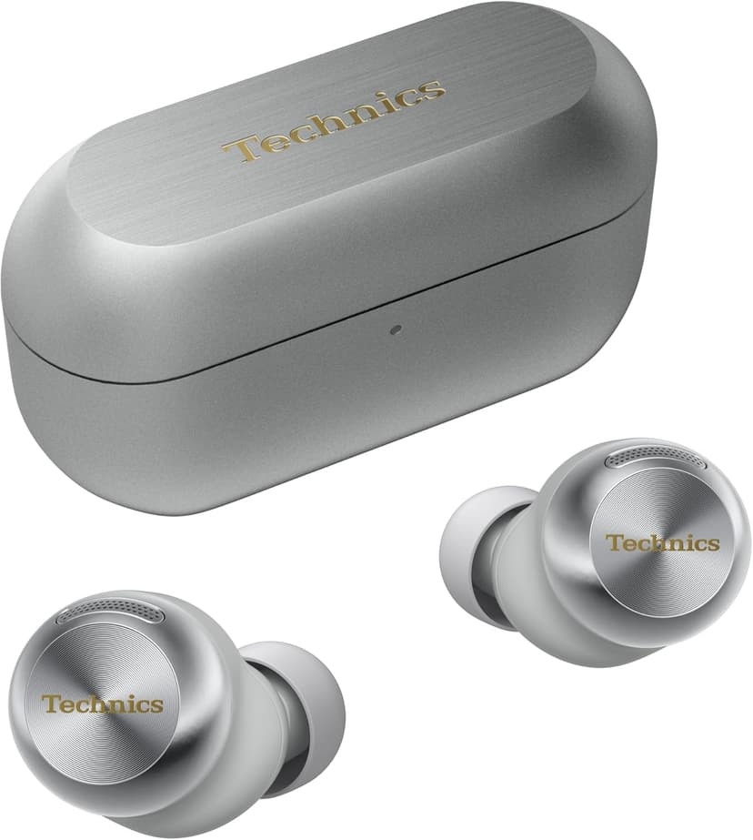 Technics EAH-AZ100E-S Wireless Earbuds with Noise Cancelling, Multipoint Bluetooth, Voice Focus AI, Comfortable In-Ear Headphones, Silver - 1