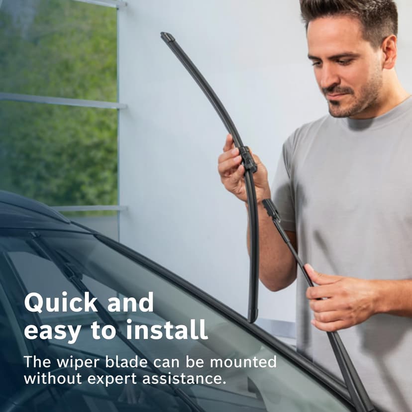 Bosch Wiper Blade Aerotwin A555S, Length: 600mm/400mm – Set of Front Wiper Blades - Only for Left-Hand Drive (EU) - 6