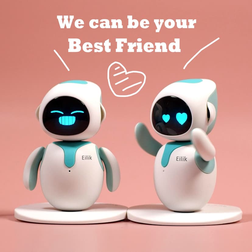 ENERGIZE LAB Eilik - Cute Robot Pets Toys with Abundant Emotions, Your Perfect Interactive Companion at Home or Workspace, Unique for Girls & Boys. - 4