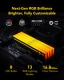 Lexar Thor Z Series RGB DDR5 RAM DDR5 32Go Kit (2x16Go) 6000 MHz CL36, DRAM UDIMM 288-Pin PC Mémoire RAM de Bureau, Mémoire Ordinateur DDR5 Haute Performance pour Intel XMP 3.0/AMD Expo, 1.4V - 4