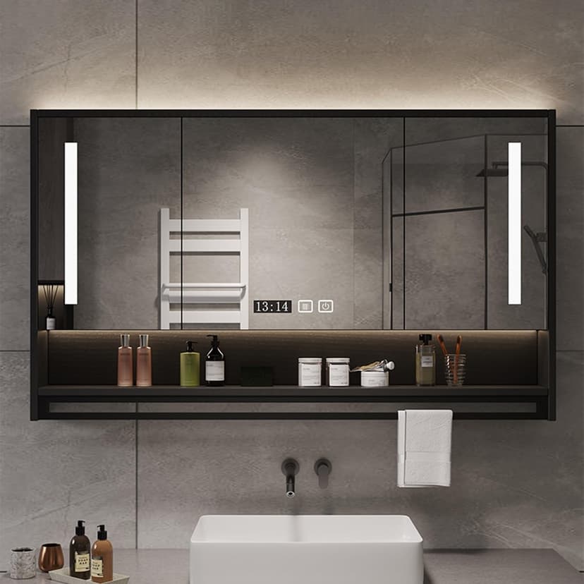 FVTVHEV Armoire Miroir Salle De Bain Armoire À Pharmacie,… - 1