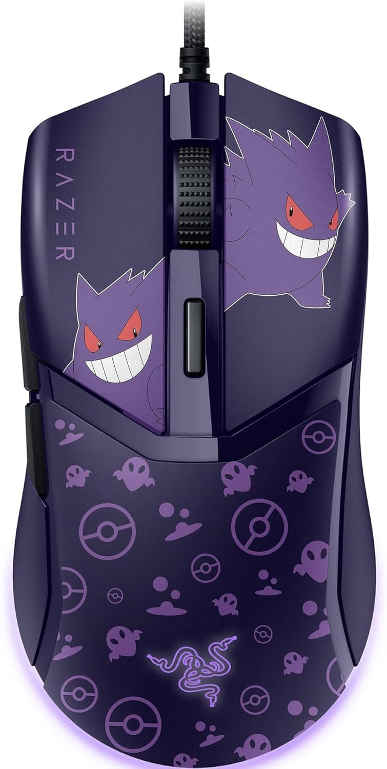 Razer Cobra Gengar Edition - Lightweight wired gaming mouse - 8500 DPI sensor - 58g - 3rd generation optical mouse switches - Chroma lighting - Speedflex cable - PC/MAC | Pokémon Gengar - 1