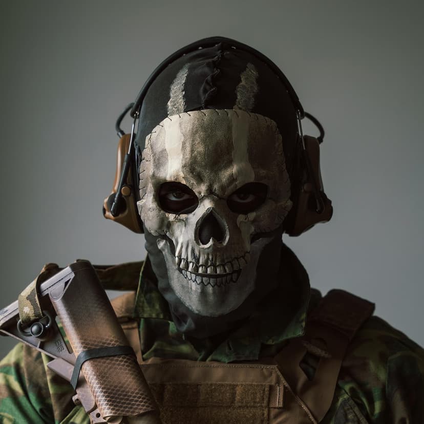 Ghost Balaclava Skeleton Ski Mask Ghost Skull Face Mask Cod Halloween Scary Mask Windproof Cosplay Mask for Outdoor Sports - 2