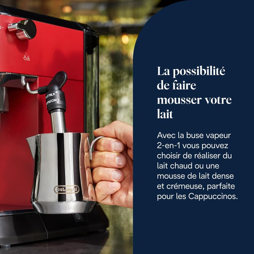 De'Longhi Dedica Style EC685R Traditional Pump Espresso Machine - Red - 6