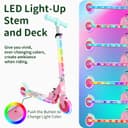 BELEEV Trottinette pour Enfants de 3 à 12 Ans avec Roues Lumineuses, Tige et Plateau, Trottinette Pliable à 2 Roues pour Filles et garçons, 3 hauteurs réglables, Plateau antidérapant, Trottinette - 3