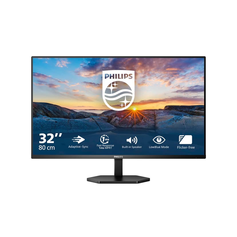 Philips 32E1N3100LA - 32 inch Full HD Monitor, Speaker, Tilt (1920x1080, VGA, HMDI 1.4) Black - 1