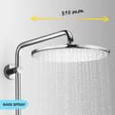 GROHE Vitalio Joy 310 - Cool Touch Thermostatic Mixer Shower Set (Water Saving Technology, Rain, Soap Tray, 110 mm 3 Spray Hand, Silicone Nozzles, Hose 1.75 m), Chrome, 26401001 - 9