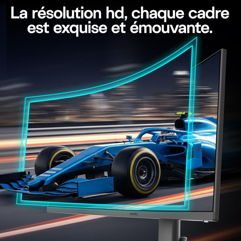 KOORUI 34-Zoll Curved Monitor,Gaming Bildschirm,WQHD 3440×1440 VA,180Hz + 1 MS MPRT,HDR400,99% sRGB, unterstützt 110mm Höhenverstellung,Schwarz,Für Heimkino,Büroalltag,Designbearbeitung - 4