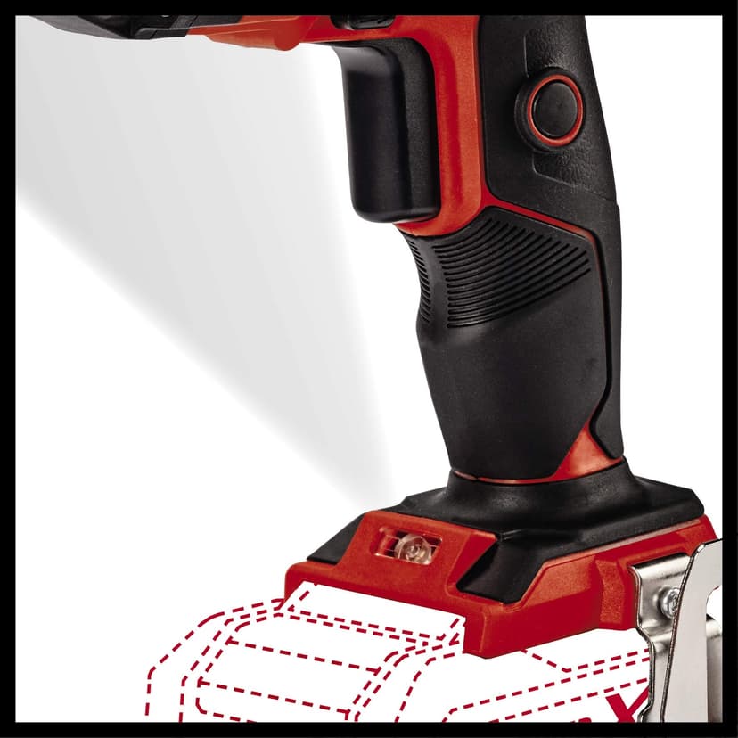 Einhell Visseuse à placo sans fil TE-DY 18 Li-Solo Power X-Change (18V, Bouton de blocage pour marche continue, avec coffret E-Box S35) Livré sans Batterie ni Chargeur - 7