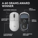Logitech G PRO X SUPERLIGHT 2 wireless gaming mouse, East Europe Packaging, 60 g pro-grade mouse with 5 programmable buttons, 44k DPI sensor, 8 kHz report rate, USB-C charging for PC/Mac - White - 6