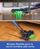 Cordless Vacuum Cleaner 50 Mins/40 KPA/450 W, Battery Vacuum Cleaner with Geen LED, Wireless Vacuum Cleaner with Upgraded Floor Brush, Vacuum Cleaner Battery for Pet Hair, Blue - 5