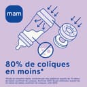 MAM | Lot de 2 biberons Easy Start Anti-Colique 2+ mois débit moyen (2 x 260 ml) Menthe + Coton – Biberon pour réduire les coliques et l'inconfort de bébé – Biberon bébé compatible avec l'allaitement - 5